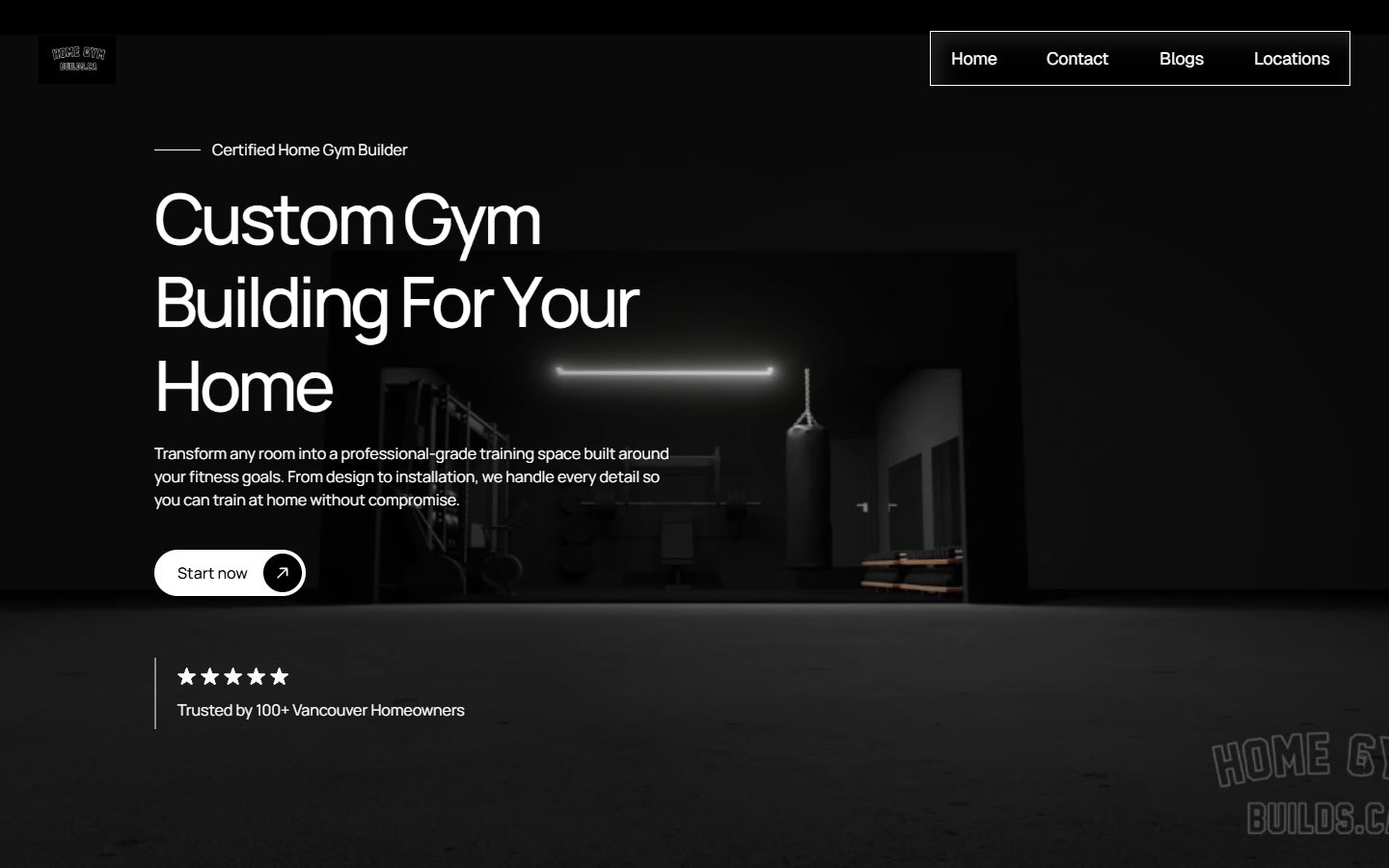 Home Gym Builds website screenshot