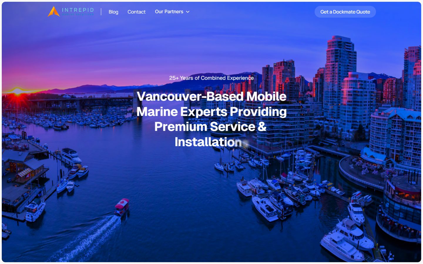 Intrepid Marine website screenshot